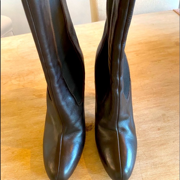 MiuMiu Brown leather Boots size 40 1/2 - Picture 1 of 9